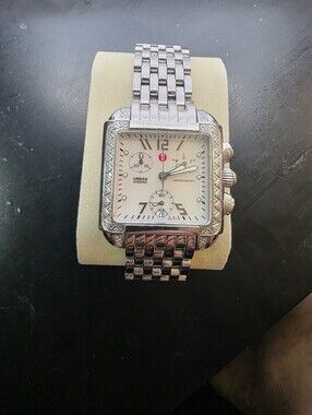 Michele Urban, 66 Diamond (.33 total carat) Watch with Date and Sub Dials.